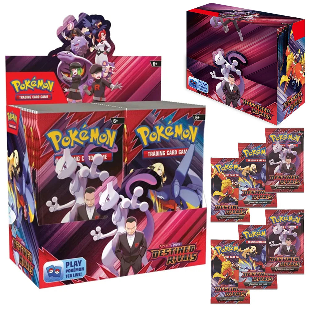 360pcs Pokemon Card Rivals Destined Prismatic Evolutions Purple Scarlet 151 PALDEAN English Translation Booster Battle Card