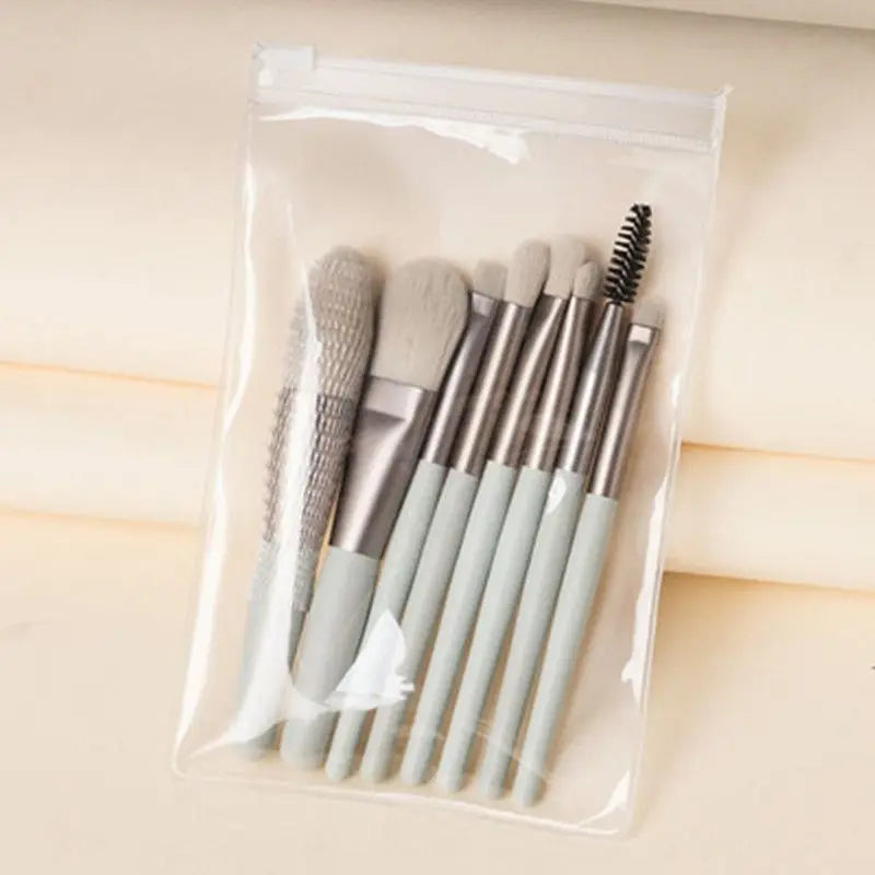 8 Pieces Macaron Makeup Brush Set Eyeshadow Foundation Women Cosmetic Brush DIY Blush Powder Blending Soft Beauty Makeup Tools