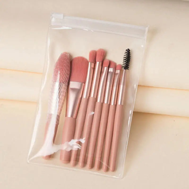 8 Pieces Macaron Makeup Brush Set Eyeshadow Foundation Women Cosmetic Brush DIY Blush Powder Blending Soft Beauty Makeup Tools