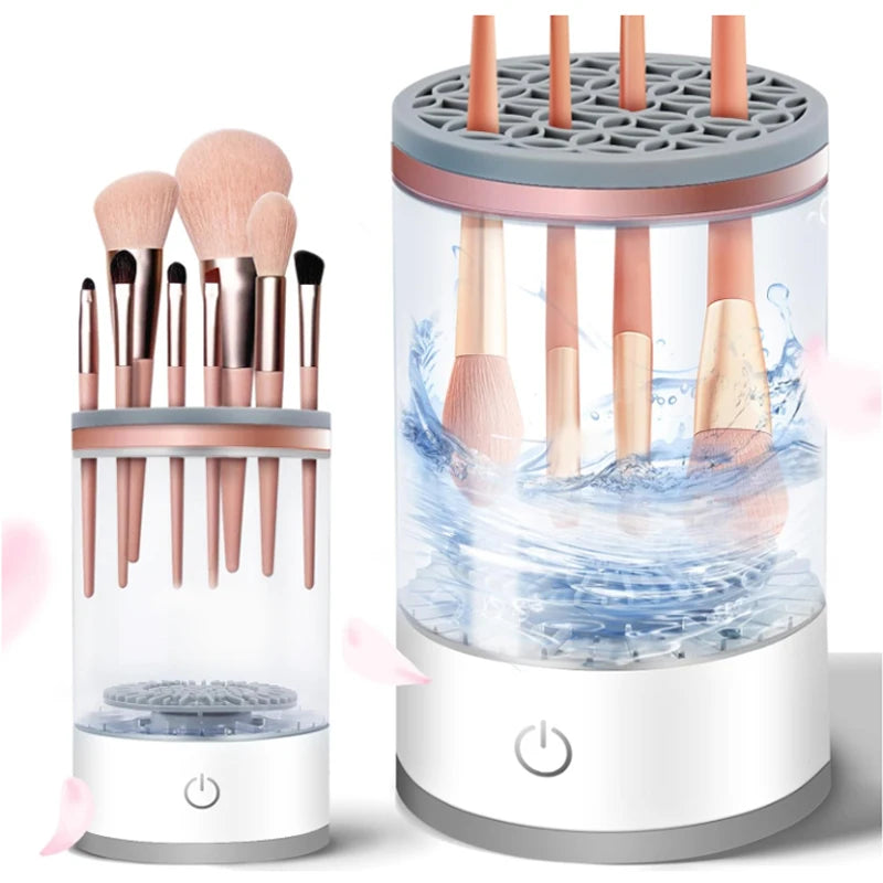 Makeup brush cleaner is an automatic rotating brush cleaner for deep cleaning, one-click operation is suitable for all makeup