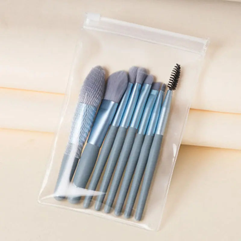 8 Pieces Macaron Makeup Brush Set Eyeshadow Foundation Women Cosmetic Brush DIY Blush Powder Blending Soft Beauty Makeup Tools