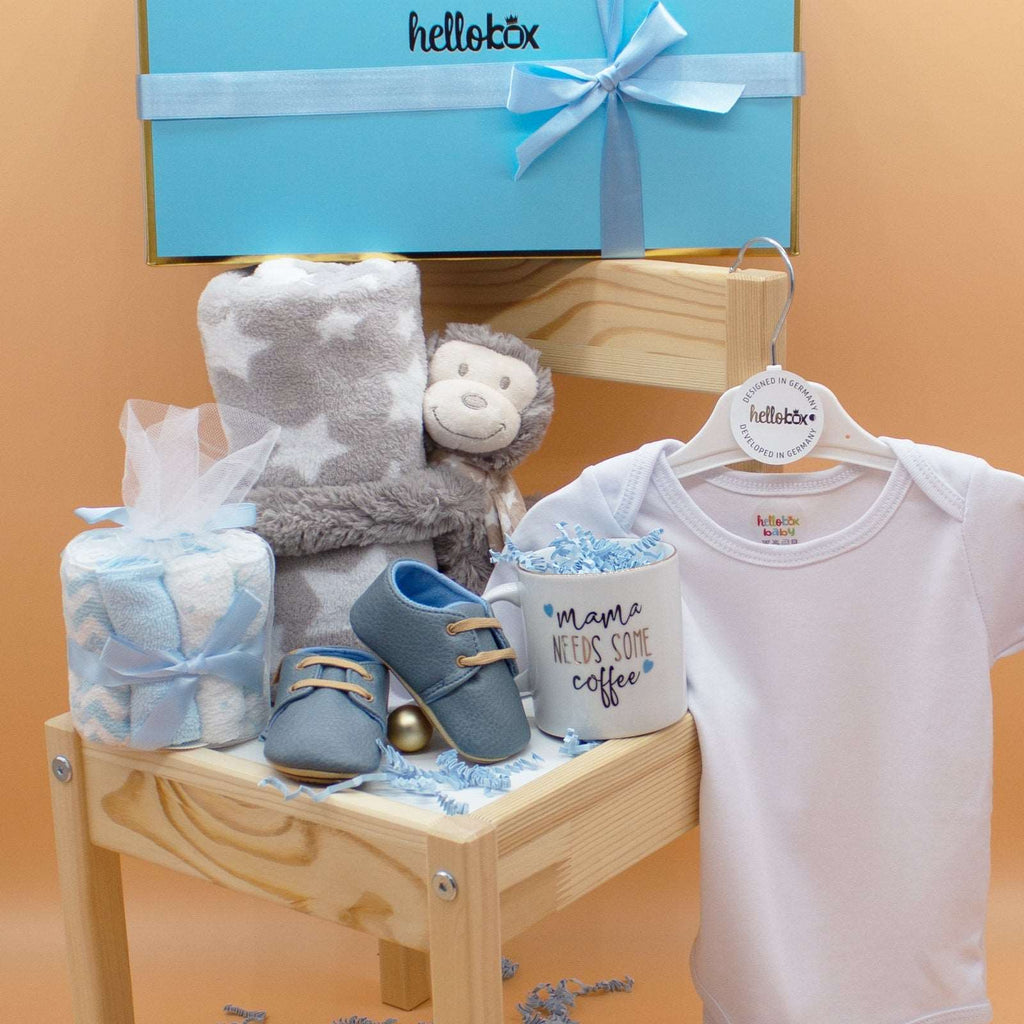 Hellobox Geschenke für neugeborene mit Babydecke, Kuscheltier (17 