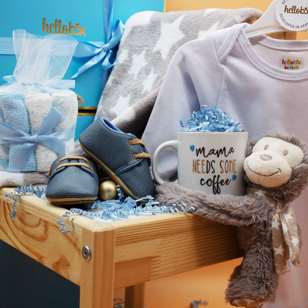 Hellobox Geschenke für neugeborene mit Babydecke, Kuscheltier (17 